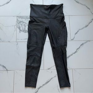 SPANX Grey/Green High-Waisted Leggings